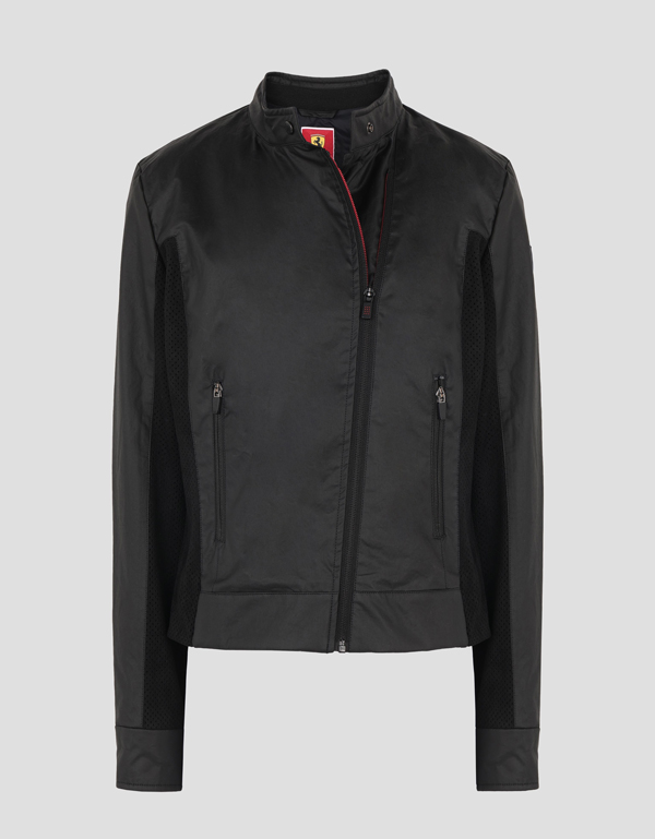 WOMEN'S HYBRID LEATHER BIKER JACKET