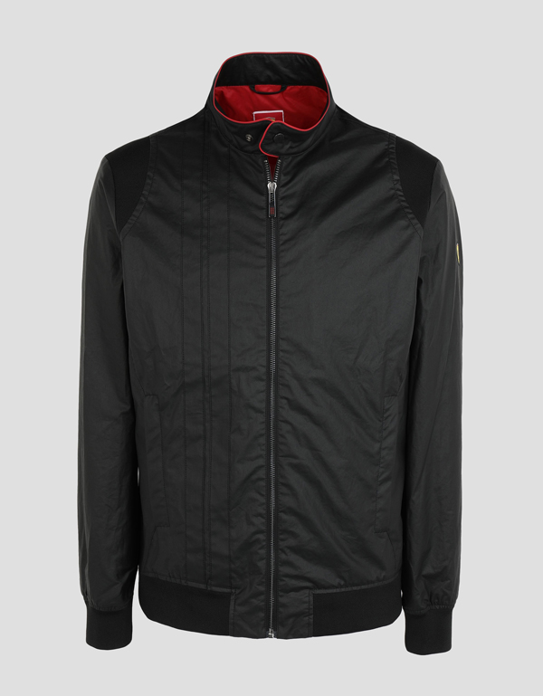 MEN'S RACING BOMBER JACKET IN HYBRID LEATHER