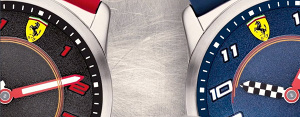 CLOSE-UP VIEW OF TWO SCUDERIA FERRARI KIDS' WATCHES