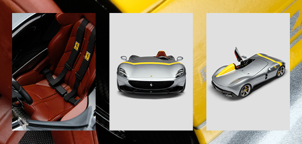 FERRARI MONZA SP1 1:8 SCALE MODEL FROM THREE POINTS OF VIEW