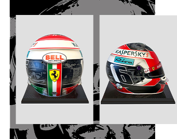 SHOP THE LIMITED EDITION, AUTOGRAPHED 1:1 SCALE CHARLES LECLERC 2019 MONZA GP REPLICA HELMET