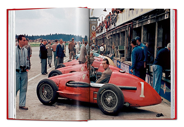 Historical color photograph from Limited Edition Ferrari Collector's Edition Book 