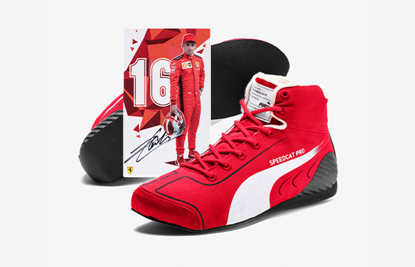 Puma SpeedCat PRO sneakers and Sebastian Vettel signed card