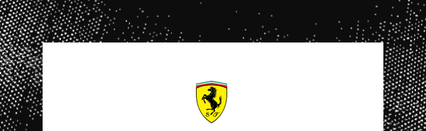 Yellow Ferrari Shield on a dark background