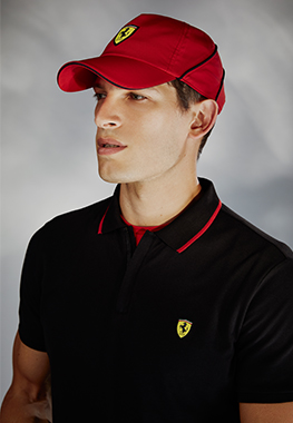 RED STRETCH TWILL CAP WITH PIPING