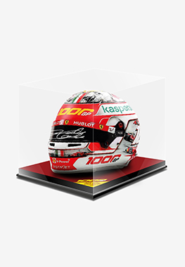 2020 LIMITED EDITION 1:1 SCALE CHARLES LECLERC AUTOGRAPHED HELMET AND FERRARI 1000 GP: THE OFFICIAL BOOK.
