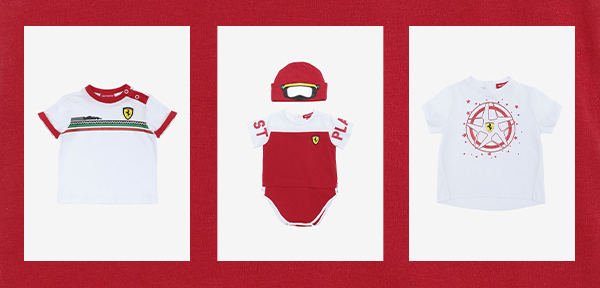 Infant white jersey T-shirt with tricolour flag design, white and red vest and hat set, white and red T-shirt with glitter