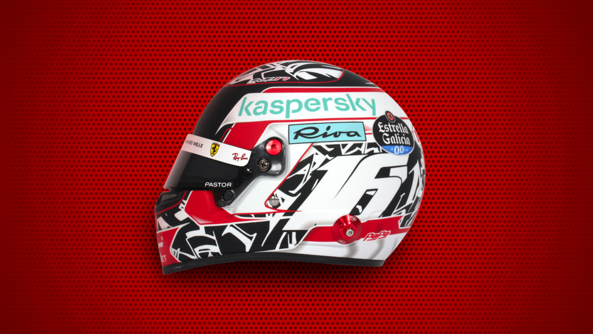 2021 Leclerc mini helmet in 1:2 scale