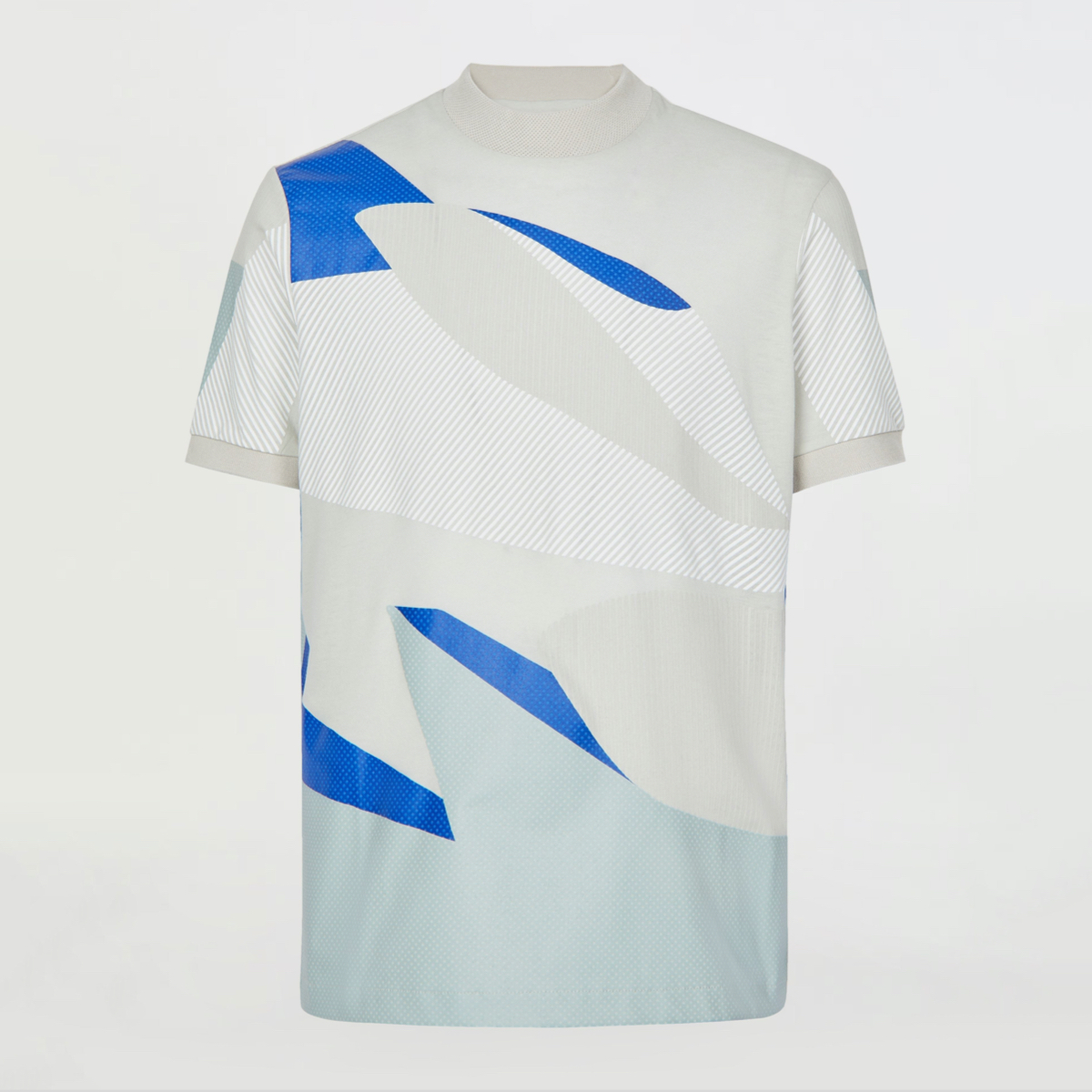 White and blue T-shirt