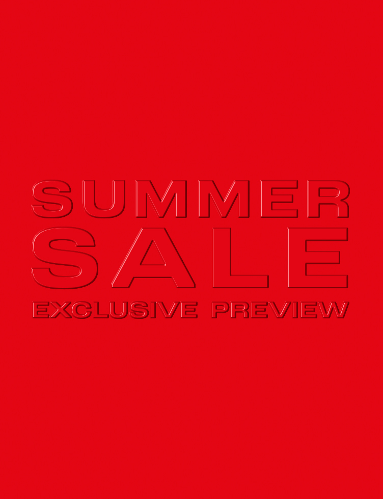 Red Banner with the words summer sale exclusive preview