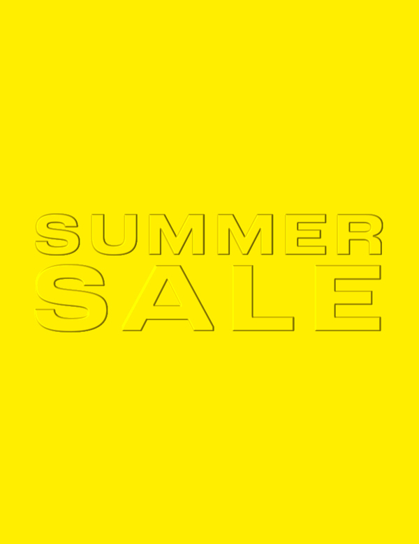Summer Sale message on yellow background