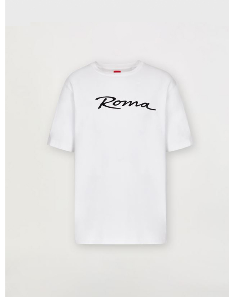 Cotton jersey T-shirt with Ferrari Roma logo