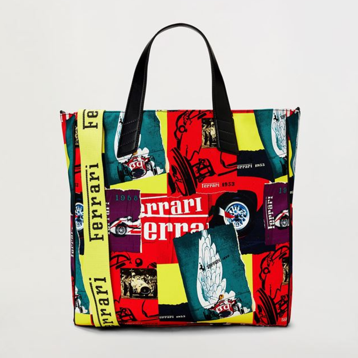 Printed canvas shopper bag