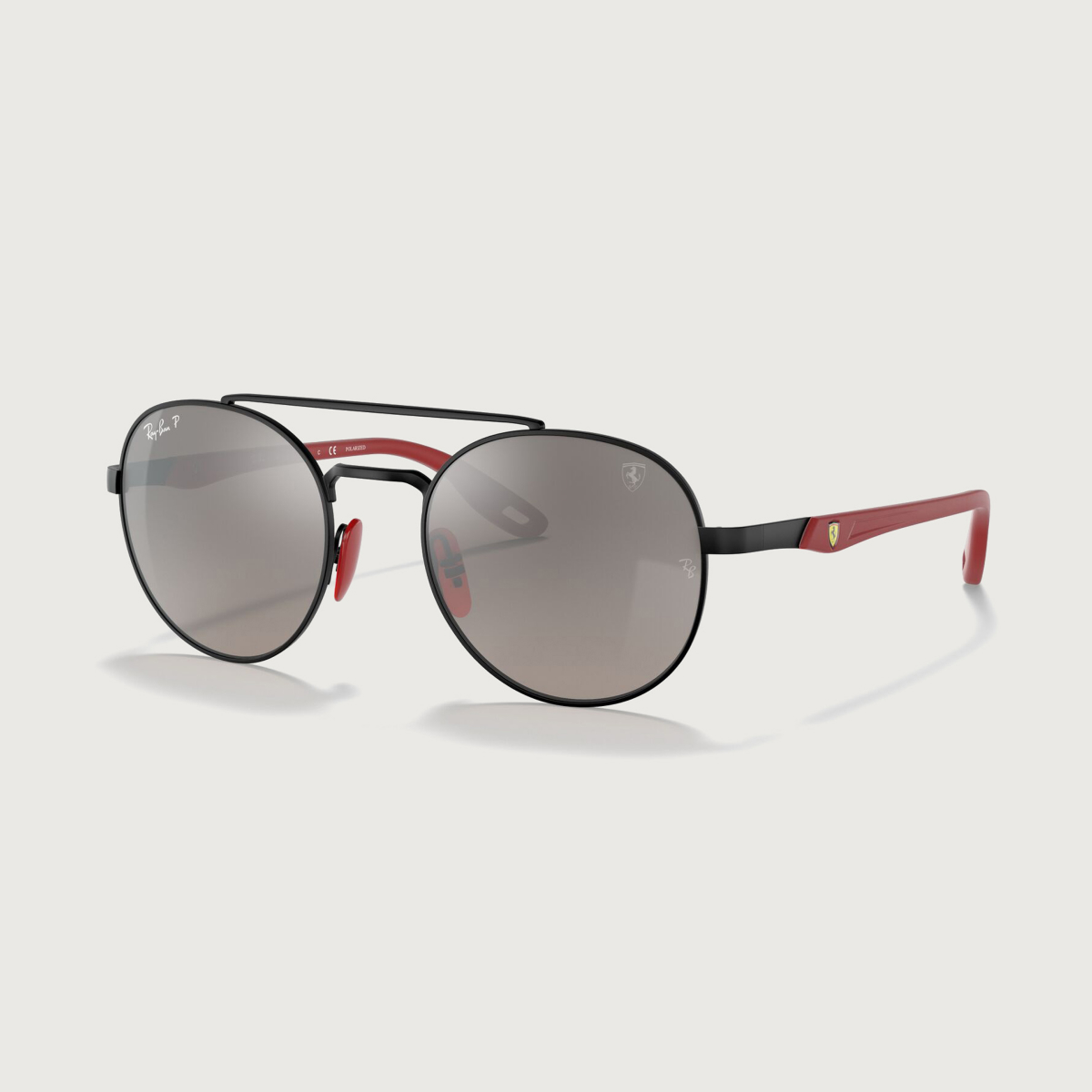Black Ray-Ban for Scuderia Ferrari sunglasses with ombre grey lenses