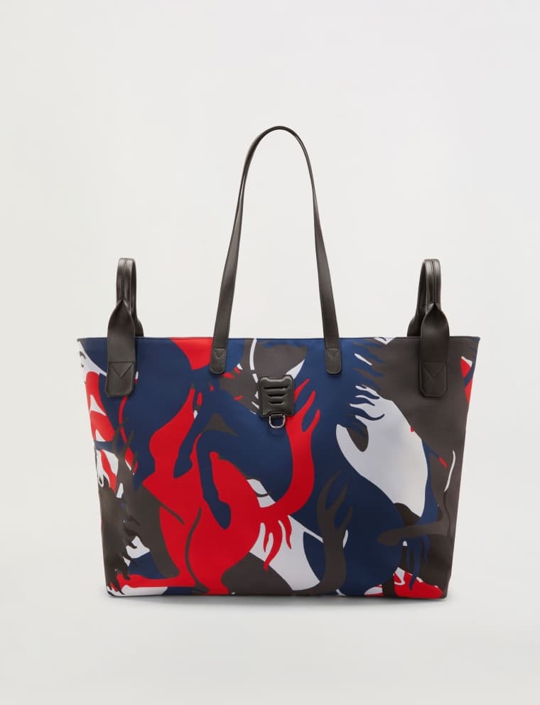 Jacquard fabric bag with camouflage print