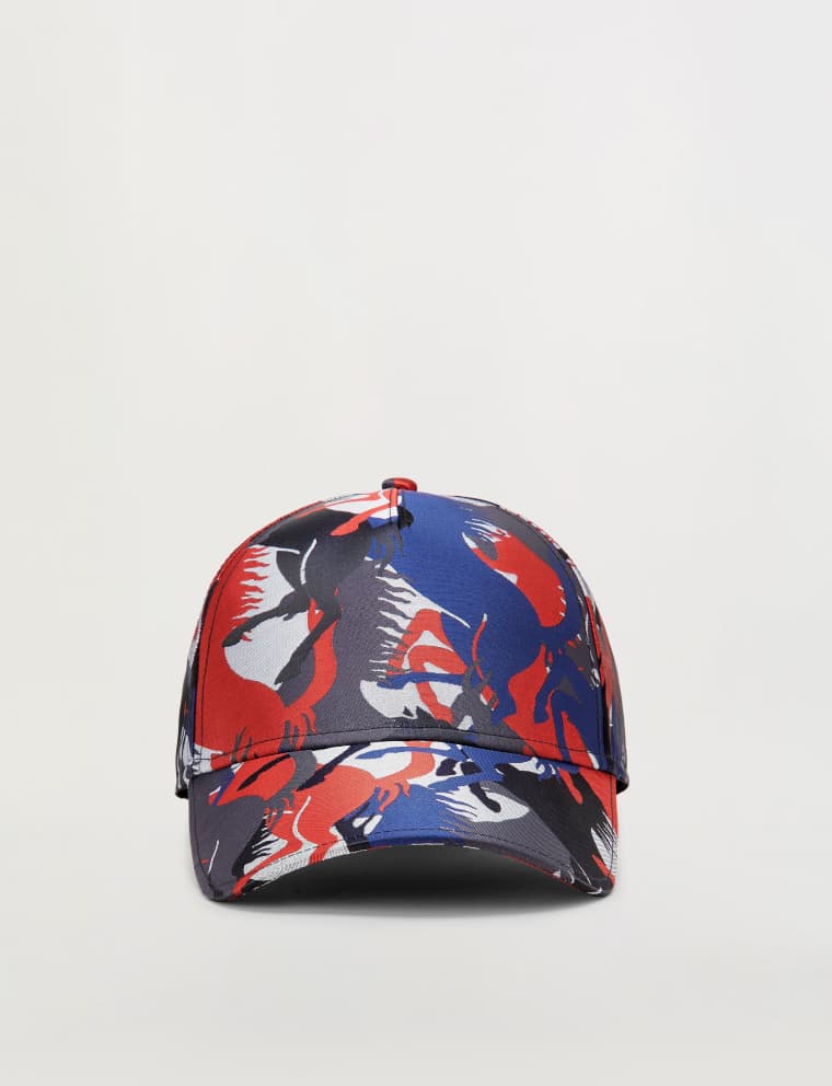 Jacquard fabric baseball cap with camouflage print