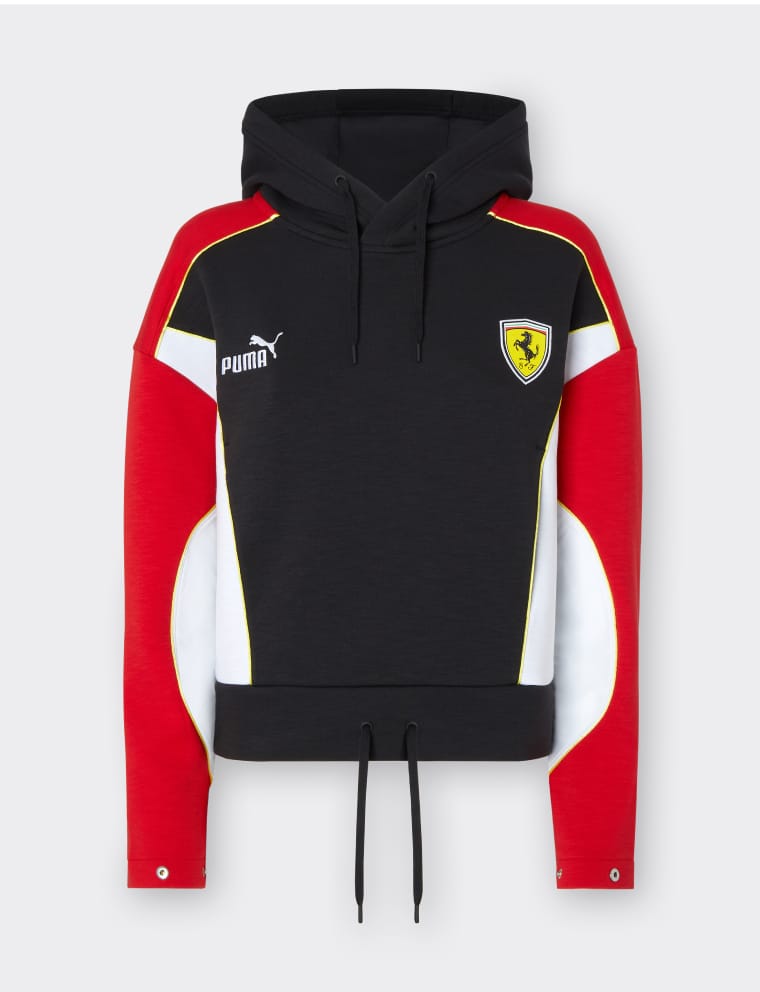 June Ambrose for Scuderia Ferrari colour-block sweatshirt with piping and 5 stars print