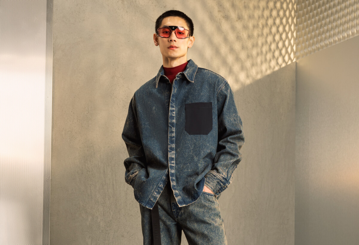 Ferrari Men’s AW23 collection total look in denim