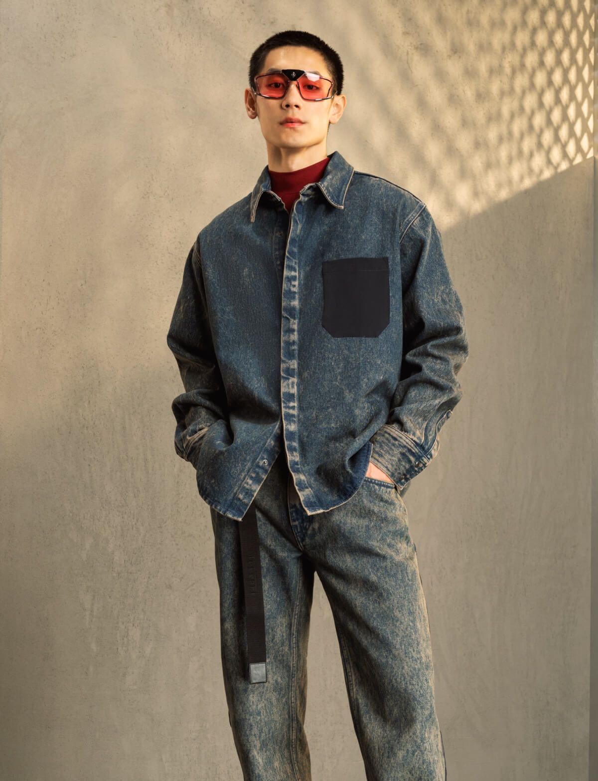 Ferrari Men’s AW23 collection total look in denim