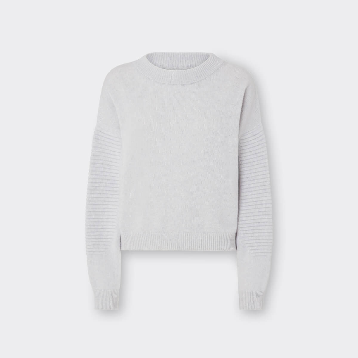 Wool and cashmere sweatshirt with 3D motifs on elbows