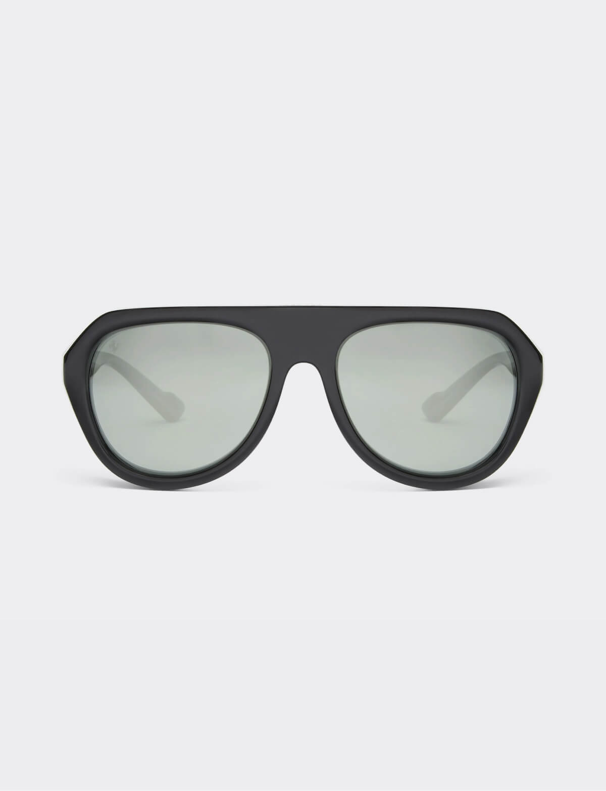 Black acetate Ferrari sunglasses with polarised mirrored lenses