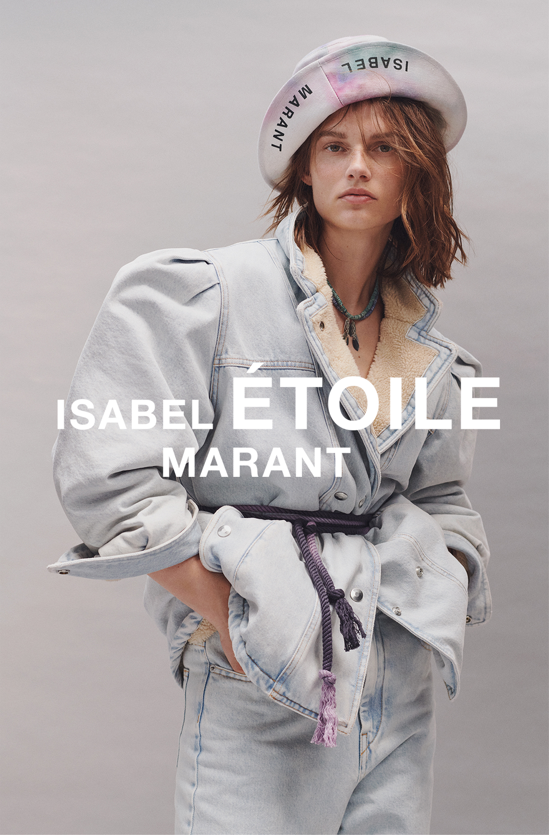 The model is wearing the Lucinda jacket from the Isabel Marant Étoile Spring 21 collection